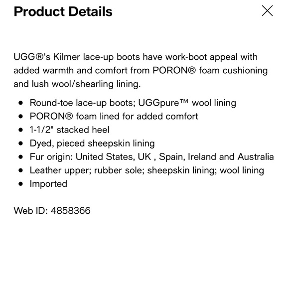 Ugg Kilmer exposed fur combat boots ❄️ - Picture 4 of 6